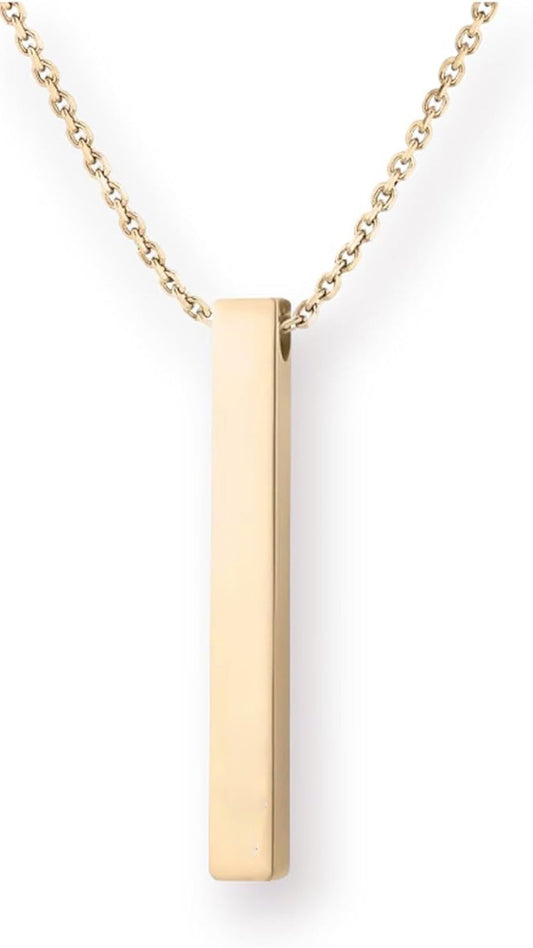 Custom 'carry you with me' bar necklace